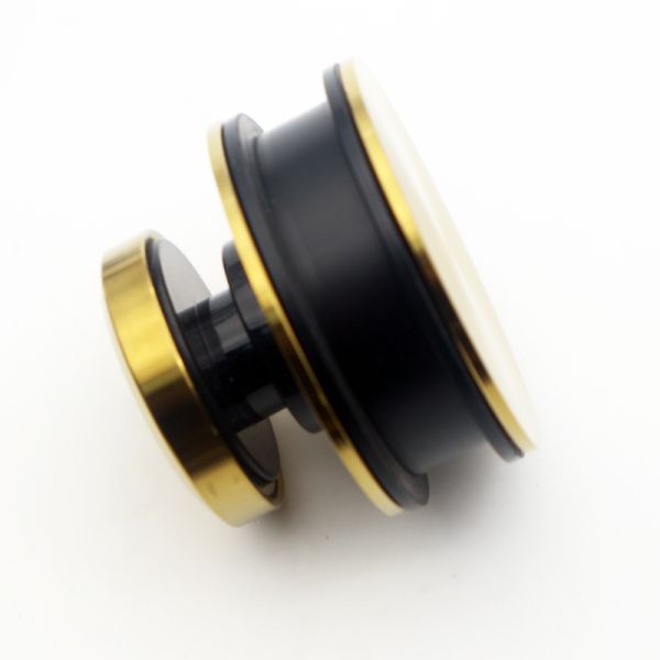 Sistema de barandillas de puerta corredera de cristal sin marco de acero inoxidable de color dorado para la sala de ducha