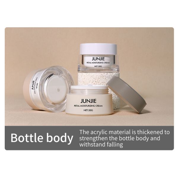 Material de collar de acrílico 50gm Color de trigo de plástico Cosmético Conjunto Jarrones de crema para la solución de embalaje de tarros cosméticos