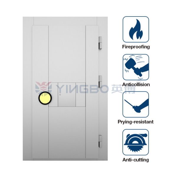 Puerta de seguridad contra robo para el banco Oficina de seguridad de hogar Puertas de seguridad de fuego H2250* W1450mm