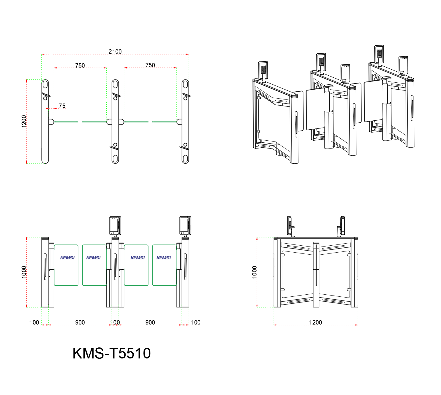 Intelligent Speed Gate For Gym Member Entrance Access Control