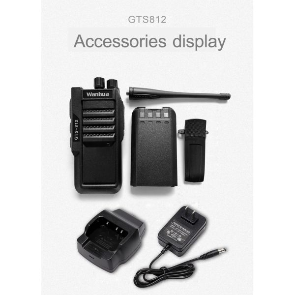 GTS812 Walkie-Talkie Long Distance Communication Lightweight Design 2-15km Range 210g