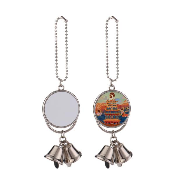 Custom Bell Pendant Christmas Day Gift Small Pendant Sublimation Metal Bell Ornament