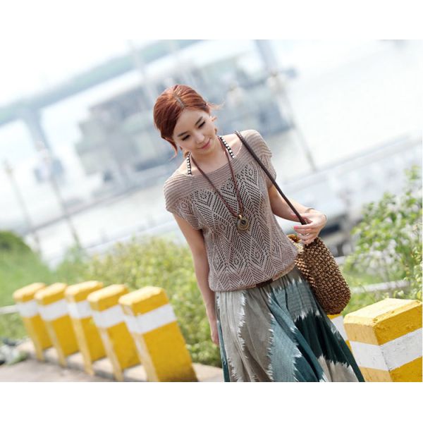Crochet,pullover Hollow Out Golden Thread women sweater Knitted Loose Sweaters warm pullovers