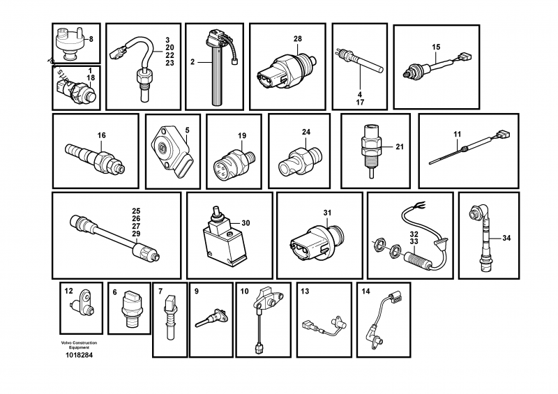 Датчик давления масла запасных частей 11170072 экскаватора Белпарц Вольво ЭК210 гидравлический