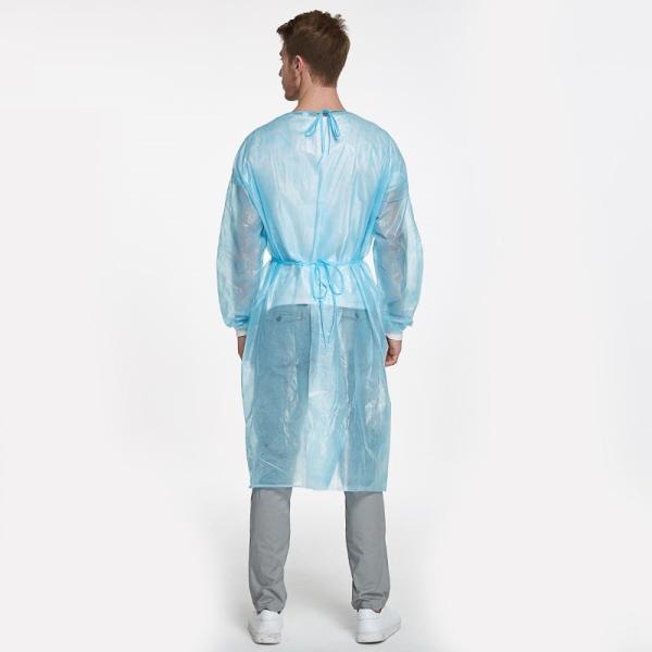 Hospital Doctor AAMI Level 2 Yellow PP SMS Patient Disposable Isolation Gowns Fluid Resistant, Dental, Medical