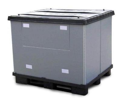 Light Duty Plastic Pallet Box Impact Resistant Reusable Bulk Container Waterproof