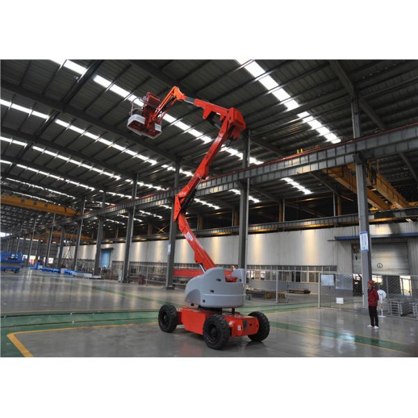 Mobile Electric Articulating Boom Lift Self Propelled Horizontally Extend