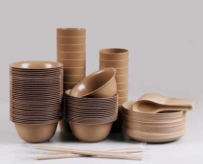 Sustainable Catering Supplies with Biodegradable Rice Husk Tableware and Customization