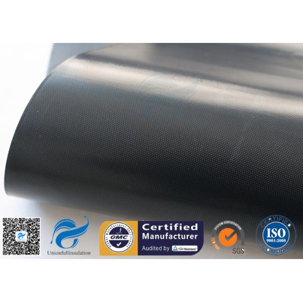 0.25mmの15oz平織りの黒PTFEの上塗を施してあるガラス繊維の布の生地