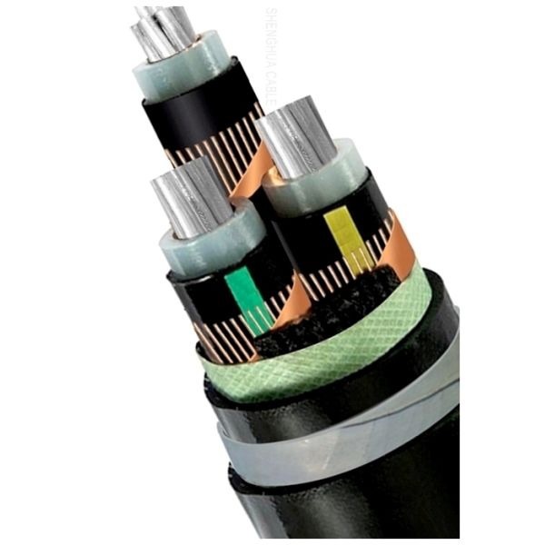 High Voltage Armoured Electrical Cable Three-Core XLPE Insulation Copper Wire Shield STA Underground Al Cable