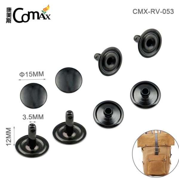 Custom Snap Button Metal Rivet Leather Decorative for Handbags in Various Sizes