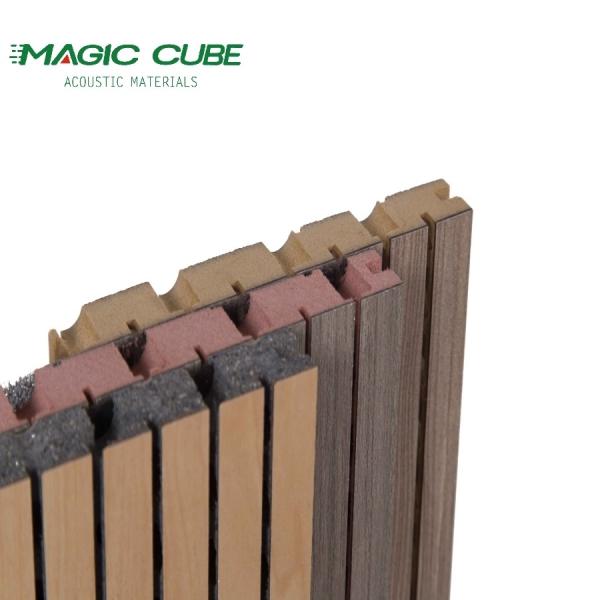 Painéis de parede de madeira para salas de conferências Eco-friendly Soundproof MGO Core Material
