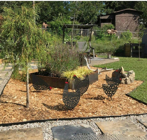 Сгибание стальных листов сварка лазерного резки металлических деталей OEM Искусство Садовый газоны Покровная отделка Стальная плита