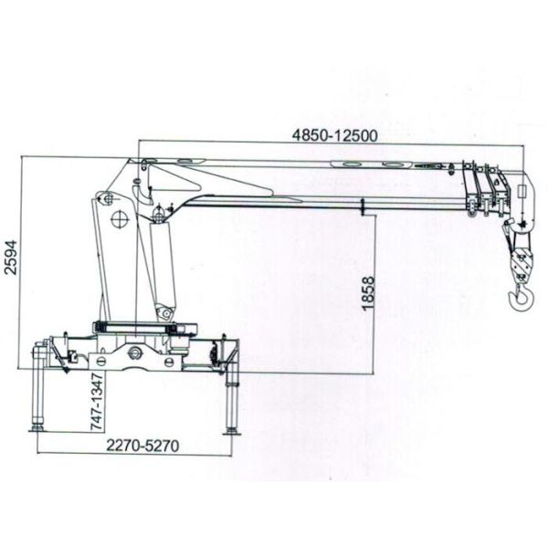 12 тонны крана СКМГ установленного тележкой телескопичного, колеса Хово 10 высоко вверх по кранам установленным тележкой