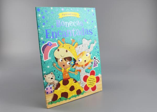 Blue Gold Foil Stamping Board Books For Toddlers , Cartoon Figure Kids Board Books