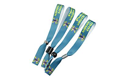 Festival Event Woven Cloth Wristbands Full Color Dye Sublimation Printing