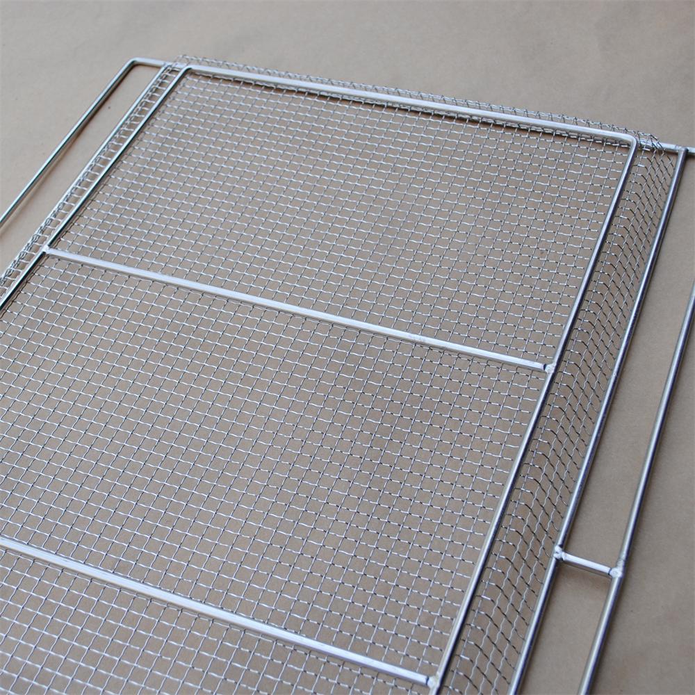 Standard Size Stainless Steel Wire Mesh Food Drying Tray Custom Made 600x400 mm