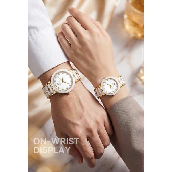 Aethelgard Ceramic Quartz Couple Watches