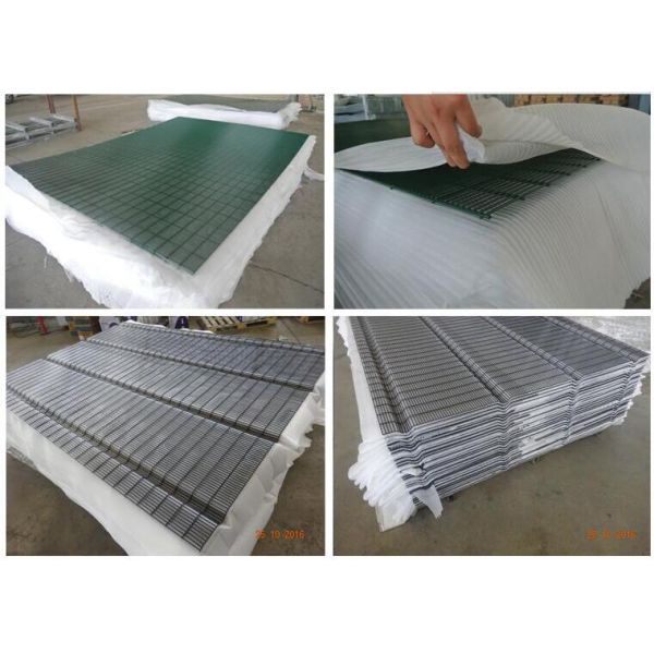 3.3m Height Galvanized Clear View Safety Fence / Security Fence Powder Coated