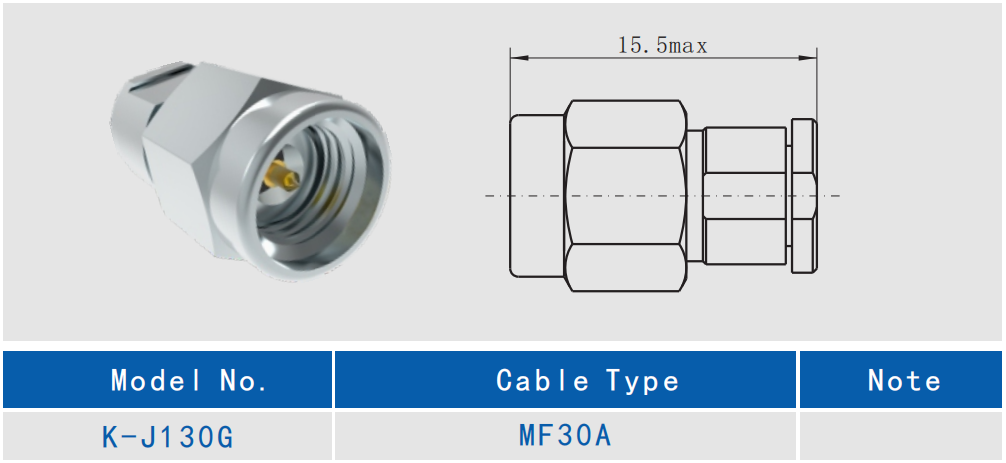 Male Stainless Steel Precision 2.92mm RF Connector MF30A Cable Coaxial Connectors SMK