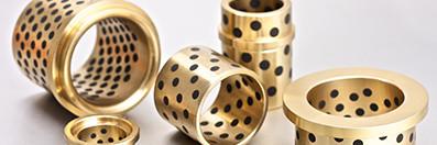 Oilless Solid Lubricant Bearings , Metal Manganese Cast Bronze Bearing