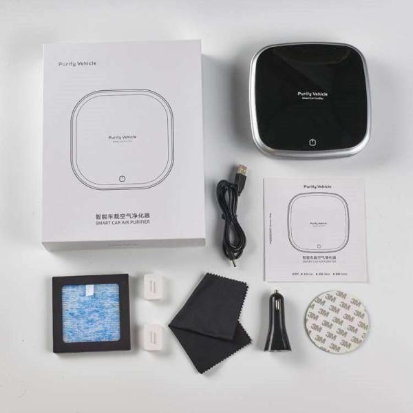 Purificador de ar de automóvel portátil por toque inteligente de venda a retalho Purificador de ar com filtro HEPA Purificador de ar de automóvel de alta eficiência de dupla ventilação