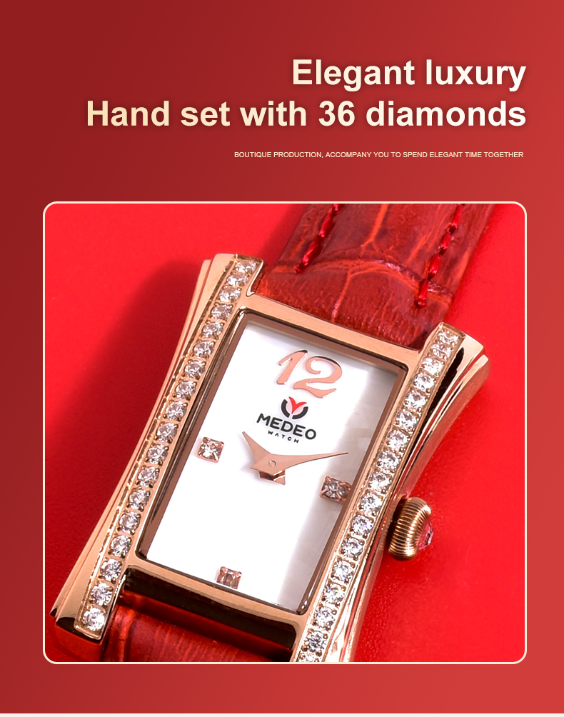 Luxury Square Quartz Watch For Women · CE/ROHS Certified