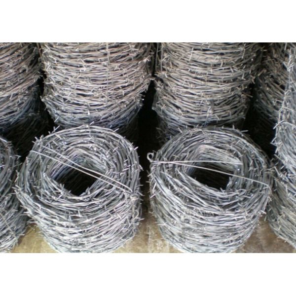 Zinc Plating Barbed Tape Wire , Steel Barbed Wire Roll 1.0-3.5mm Dia