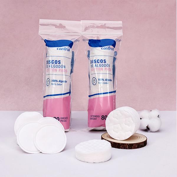 58mm Bamboo Démaquillant Pads personnalisé Peignoirs de coton exfoliant