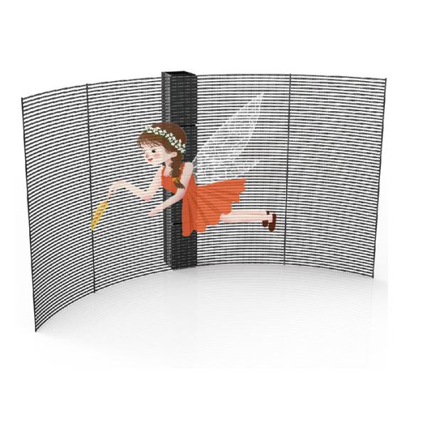 P7.8-7.8 Indoor Curved Transparent Full Color Window Screen for Advertising