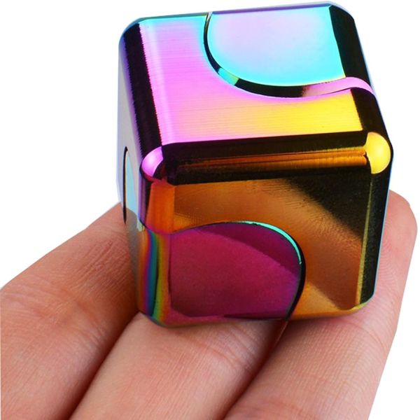ADHD Teens Metal Fidget Spinner Toys Cube for Stress Relief Anxiety Relief