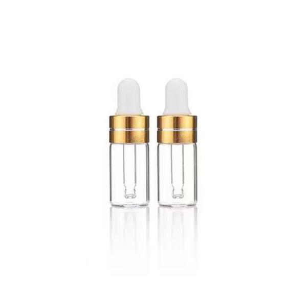 エッセンシャルオイルボトル 5ml 10ml 15ml 20ml 30ml 50ml 100ml 透明ゴールド色