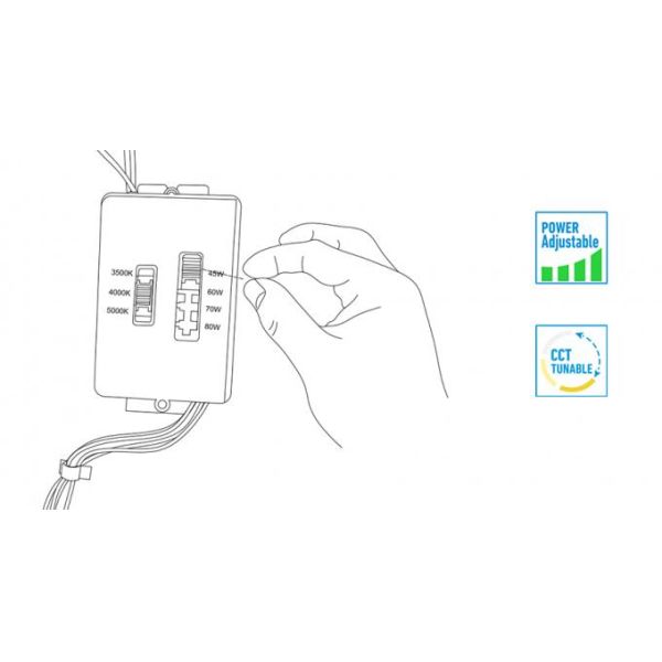 Высокопроизводительные светодиодные трофферные осветительные приборы 5000K 45W для коммерческих применений