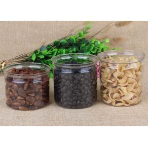 Food Clear Plastic Packaging Tubes Professional Round Pet Candy Canister