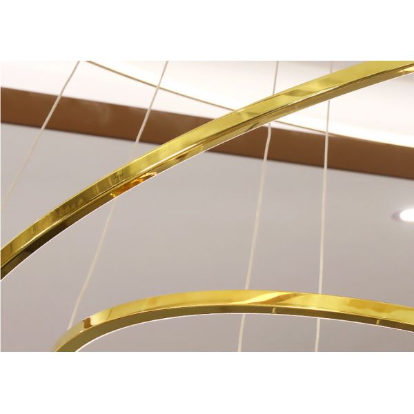 Трехцветные светодиоды современные кольца высокие потолки люстры