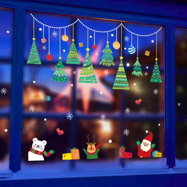 PVC Eco material da decoração das etiquetas da parede do Natal da janela da loja - amigável