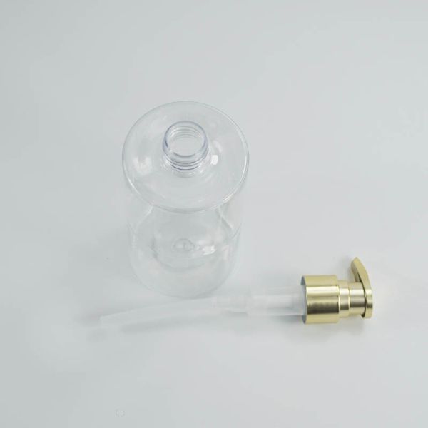 350ml Round Flat Shoulder Lotion Pump Bottle for Plastic Shampoo Shower Gel Packaging