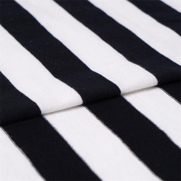 Tejido de punto con rayas suaves y suaves para camiseta