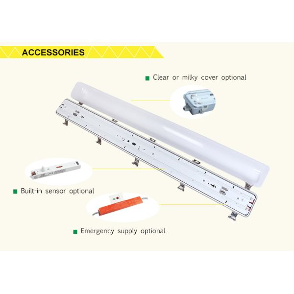 36W 120-277V LED Vapor Tight Lighting Triproof Light Fixture without Ballast and Lamp
