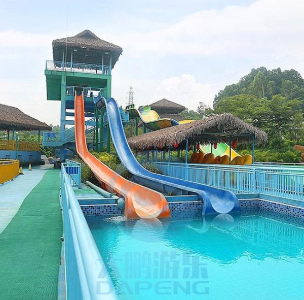 Adult Kamikaze Water Slide 12M Anti UV Fiberglass Water Theme Park Rides