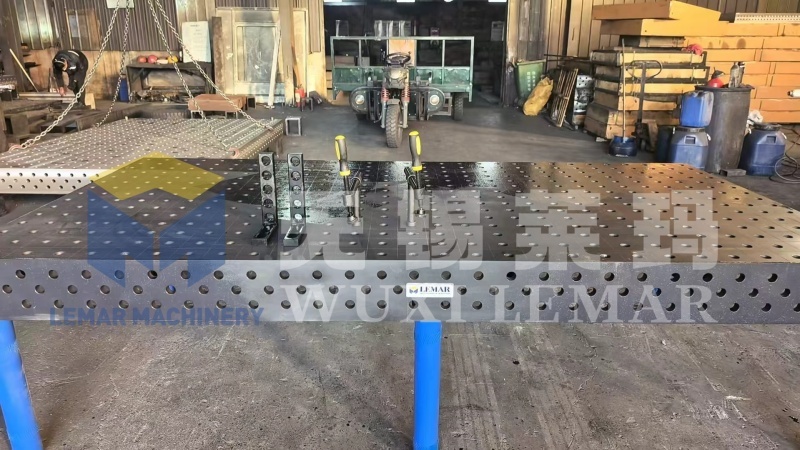 D28 Series Welding Fixture Table with 28mm Standard Hole Grid Layout