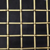 Antique Brass Decoration Glossy Woven Architectural Decorative Brass Wire Mesh Grill For Wall Cladding Screen