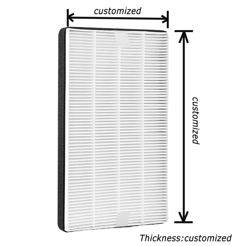Customized Size HEPA Filter with 99.97% Filtration Efficiency Media for Air Purifiers