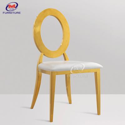ODM Round Back SS Banquet Room Chairs Gold For Church