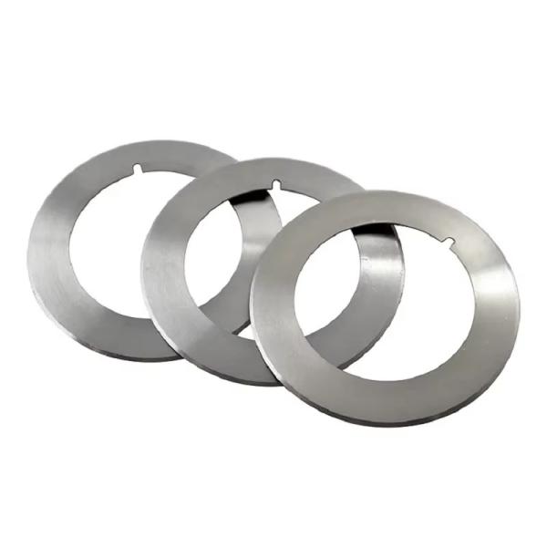 Customized Size Tungsten Carbide Alloy Circular Slitter Blade with HRC 56-65 Hardness for Cutting Aluminum and Steel