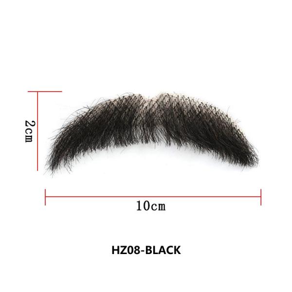 100% Human Hair Handmade Fake Mustache Beard for Entertainment/Drama/Life