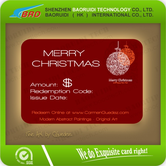 Magnetic stripe Gift card/(Discount) Voucher card/VIP card