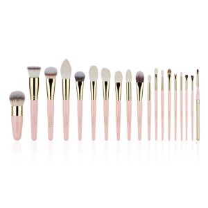 Пинк золота Vonira обнаженный щетки визажиста волос 19 частей естественные