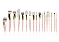 Rosa Nude do ouro de Vonira 19 partes do maquilhador natural Brushes do cabelo