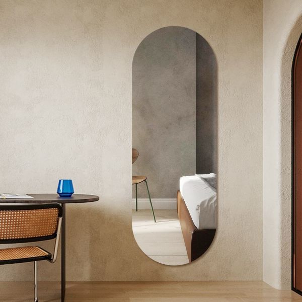 Eco Friendly LED Oval Bathroom Mirror , Frameless Smart Make Up Bathroom Mirrors